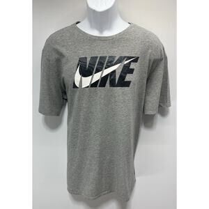 NIKE The Nike Tee Men's Short Sleeve Crew Neck Dri-Fit Tee XL Gray